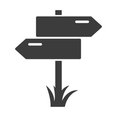 Signpost vector icon in modern flat style isolated. Signpost can support is good for your web design.