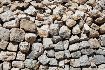 Old medieval stone fort wall texture