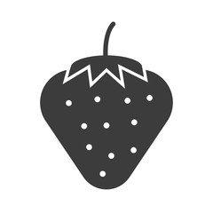 Strawberry vector icon in modern flat style isolated. Strawberry can support is good for your web design.