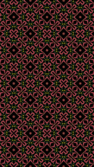 Ornate geometric pattern and abstract multicolored background