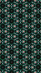 Ornate geometric pattern and abstract multicolored background