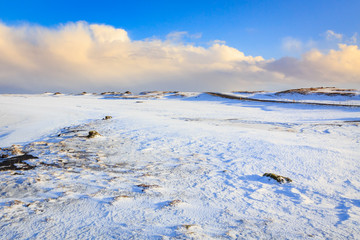 Winter storm coming in Iceland