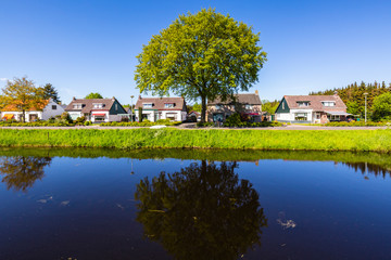 Fototapeta na wymiar Oranje village on a sunny day. Oranje, the Netherlands.