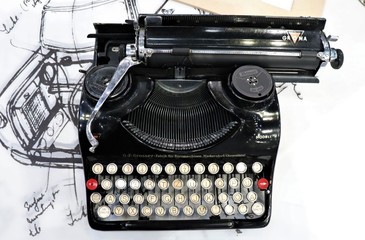 old vintage typewriter