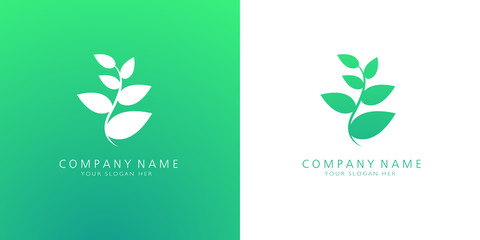 tree nature organic modern logo