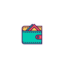 wallet icon line design. Business icon vector design