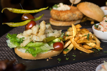 Burger shrimp