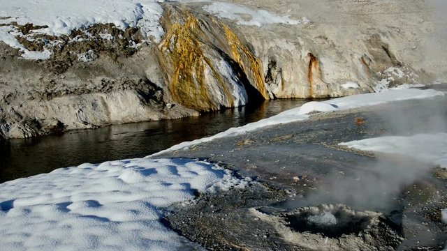 Geyser in winter