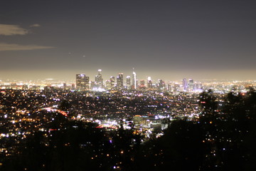 Fototapeta premium Panorama of Los Angeles at Night