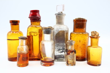 Antique Medicine Bottles, 1800s Victorian Era
