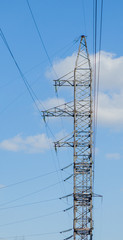 High Voltage Electric Tower. High voltage post or High voltage tower Power concept