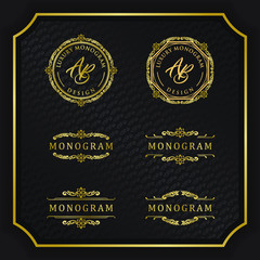 Luxury design set for wedding and decoration