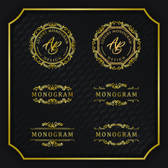 Luxury design set for wedding and decoration