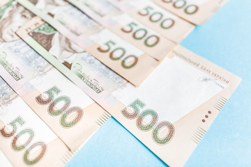 Ukrainian national currency bills. Ukrainian Money.