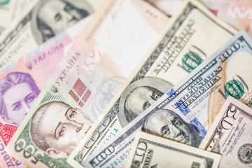 Cash money. Close up finance background. Euro Money.