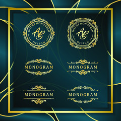 Luxury design set for wedding and decoration