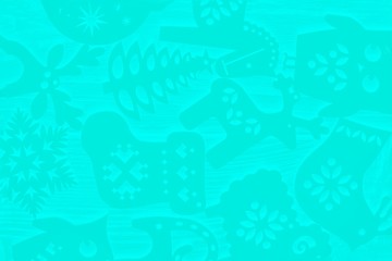 Winter pattern. Christmas decorations, abstract background, texture. Ultra green mint color