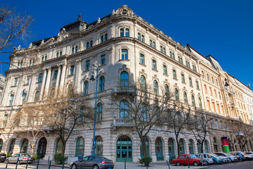 Beautiful architecture of the buildings at Budapest city center