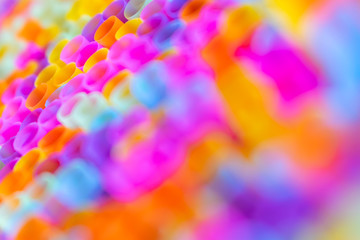 Close up to plenty colorful straws background