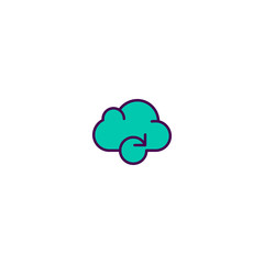 Cloud Computing icon design. Essential icon vector design