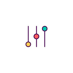 Controls icon design. Essential icon vector design