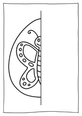 Osterei Spiegelbild malen