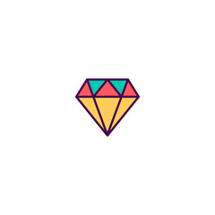 Diamond icon design. Essential icon vector design