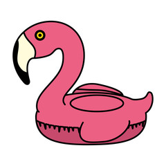 elegant flamingo bird float
