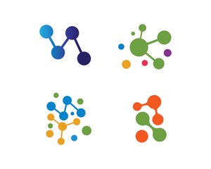 molecule logo vector illustration design