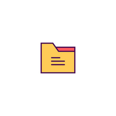Folder icon design. Essential icon vector design