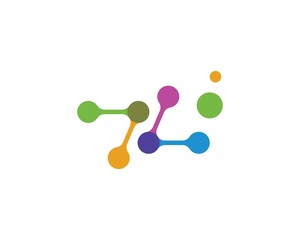 molecule logo vector illustration design