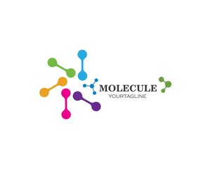 molecule logo vector illustration design