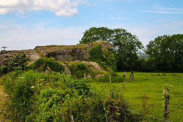 Normandy, France; 4 June 2014: Azeville battery. Placement of German batteries during the Second World War in Normandy, France.