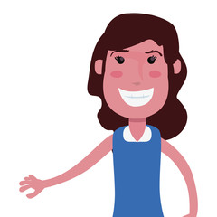smiling girl cartoon