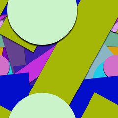Flat material design - Creative vector trend seamless