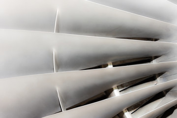 Jet engine fan blades which produce thrust