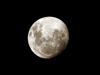 Moon surface / The Moon is an astronomical body that orbits planet Earth and is Earth's only permanent natural satellite