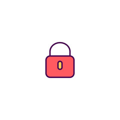 Locked icon design. Essential icon vector design