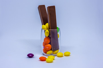 chocolates in a glass