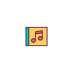 Music player icon design. Essential icon vector design