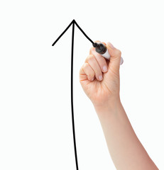 drawing a positive arrow