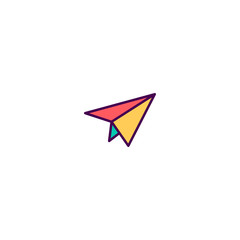 Paper plane icon design. Essential icon vector design