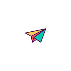 Paper plane icon design. Essential icon vector design