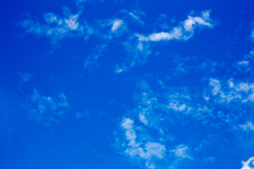 white fluffy clouds in the blue sky