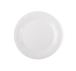 empty plate on white background