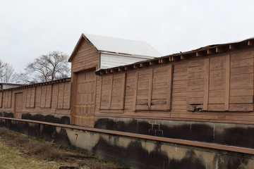 Fototapeta na wymiar Old Warehouse Trainstop