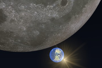 月と地球