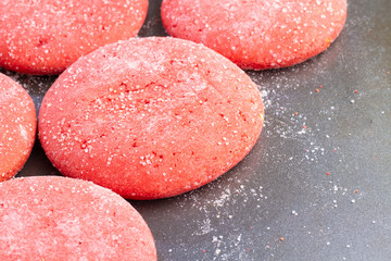Stack of red cookies