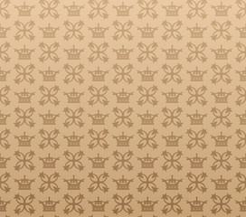 Brown wallpaper in retro style for your design