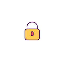 Unlocked icon design. Essential icon vector design